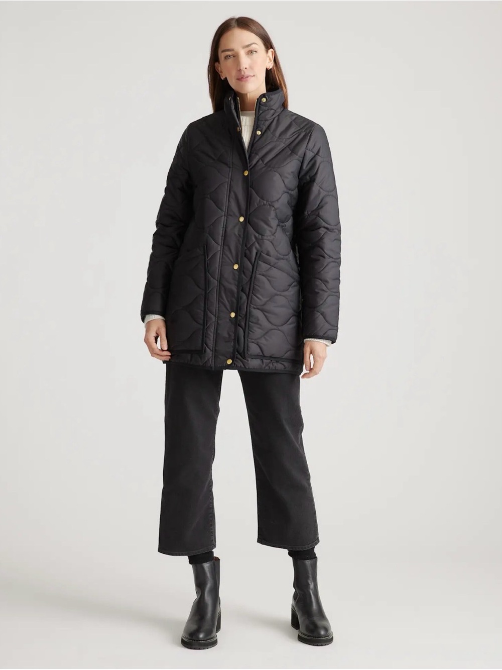 Quince Featherless Quilted Long Puffer Jacket